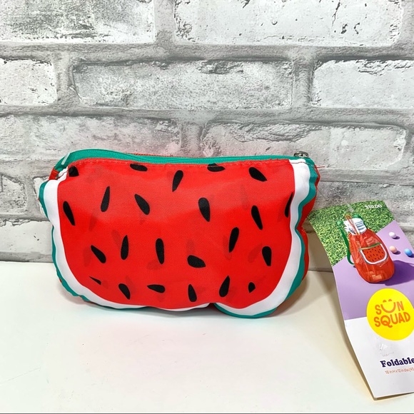 Sun Squad Red Watermelon Foldable Mesh Tote Bag - NWT - Picture 6 of 7